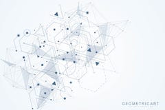 Fundo abstrato geométrico com linha e os pontos conectados Molécula e comunicação da estrutura Conceito científico para ilustração do vetor Fundo abstrato geométrico com linha e os pontos conectados Molécula e comunicação da estrutura Conceito científico para ilustração do vetor