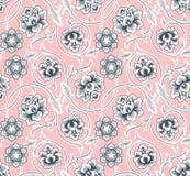 Fundo chinês com flores Teste padrão sem emenda ilustração do vetor Fundo chinês com flores Teste padrão sem emenda ilustração do vetor