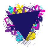 Fundo colorido na moda Elementos de cor modernos abstratos no estilo dos grafittis ilustração do vetor Fundo colorido na moda Elementos de cor modernos abstratos no estilo dos grafittis ilustração do vetor