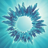 Fundo com forma 3d de cristal redonda azul ilustração royalty free Fundo com forma 3d de cristal redonda azul ilustração royalty free