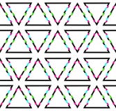 Fundo com formas do triângulo do pulso aleatório, teste padrão sem emenda da tecnologia ilustração stock Fundo com formas do triângulo do pulso aleatório, teste padrão sem emenda da tecnologia ilustração stock