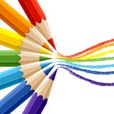Fundo com lápis coloridos Vetor conceptual ilustração royalty free Fundo com lápis coloridos Vetor conceptual ilustração royalty free