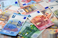 Fundo das cédulas do Euro foto de stock Fundo das cédulas do Euro foto de stock