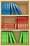 fundo de madeira das prateleiras 3d com livros Imagem de Stock Royalty Free fundo de madeira das prateleiras 3d com livros Imagem de Stock Royalty Free