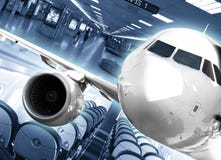 Fundo do aeroporto imagem de stock Fundo do aeroporto imagem de stock