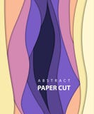 Fundo do vetor com formas multicoloridos do corte do papel sumário 3D ilustração stock Fundo do vetor com formas multicoloridos do corte do papel sumário 3D ilustração stock