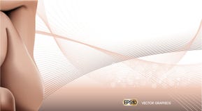 Fundo do vetor de Digitas com corpo da mulher Cuidados com a pele ou molde dos anúncios ilustração realística da silhueta da mulh ilustração stock Fundo do vetor de Digitas com corpo da mulher Cuidados com a pele ou molde dos anúncios ilustração realística da silhueta da mulh ilustração stock