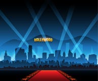 Fundo e cidade do tapete vermelho do filme de Hollywood Imagem de Stock Royalty Free Fundo e cidade do tapete vermelho do filme de Hollywood Imagem de Stock Royalty Free