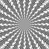 Fundo espiral decorativo abstrato monocromático na arte op ilustração stock Fundo espiral decorativo abstrato monocromático na arte op ilustração stock