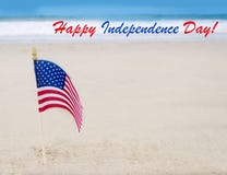 Fundo feliz dos EUA do Dia da Independência com bandeira americana Imagens de Stock