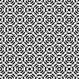 Fundo geométrico repetido sem emenda preto e branco do teste padrão da arte ilustração stock Fundo geométrico repetido sem emenda preto e branco do teste padrão da arte ilustração stock