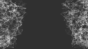 Fundo movente abstrato para o título de texto Os pontos brancos conectaram com as linhas no fundo do cinza do espaço ilustração royalty free Fundo movente abstrato para o título de texto Os pontos brancos conectaram com as linhas no fundo do cinza do espaço ilustração royalty free