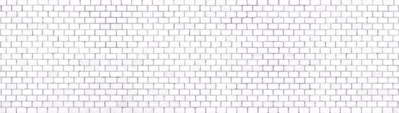 Fundo panorâmico branco da parede de tijolo para o projeto imagem de stock royalty free Fundo panorâmico branco da parede de tijolo para o projeto imagem de stock royalty free