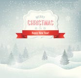 Fundo retro do Natal do feriado com lan do inverno ilustração do vetor Fundo retro do Natal do feriado com lan do inverno ilustração do vetor