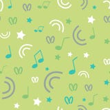 Fundo sem emenda com estrelas, redemoinhos, pontos, notas musicais no fundo pastel verde Projeto ou papel de parede da tela ilustração royalty free Fundo sem emenda com estrelas, redemoinhos, pontos, notas musicais no fundo pastel verde Projeto ou papel de parede da tela ilustração royalty free