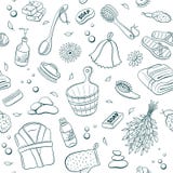 Fundo sem emenda da sauna ilustração stock Fundo sem emenda da sauna ilustração stock