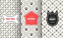 Fundo sem emenda do teste padrão do cão Ilustração do vetor para o projeto animal do animal de estimação ilustração royalty free Fundo sem emenda do teste padrão do cão Ilustração do vetor para o projeto animal do animal de estimação ilustração royalty free