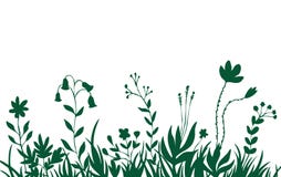 Fundo verde da flor e da grama ilustração royalty free Fundo verde da flor e da grama ilustração royalty free