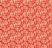 Fundo vermelho chinês com flores ilustração do vetor Fundo vermelho chinês com flores ilustração do vetor