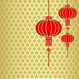 Fundo vermelho chinês da lanterna do ano novo ilustração royalty free Fundo vermelho chinês da lanterna do ano novo ilustração royalty free