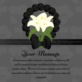 Funeral illustration with candle and calla lily royalty free illustration Funeral illustration with candle and calla lily royalty free illustration