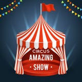 Funfair cyrka wektor Plakat z namiotem ilustracja wektor Funfair cyrka wektor Plakat z namiotem ilustracja wektor