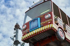 Funfair del camión de los bomberos adentro fotos de archivo Funfair del camión de los bomberos adentro fotos de archivo