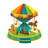 The funfair element - illustration for the children Royalty Free Stock Photography The funfair element - illustration for the children Royalty Free Stock Photography