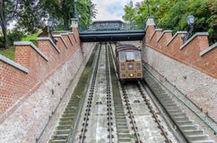 Funicular w Budapest, Węgry obraz royalty free Funicular w Budapest, Węgry obraz royalty free