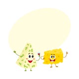 Funny cheese chunk character showing thumb up, good quality concept Stock Photo Funny cheese chunk character showing thumb up, good quality concept Stock Photo