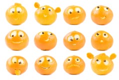Funny clementines collection stock photography Funny clementines collection stock photography