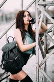 Funny Crazy Glamor Stylish Smiling Beautiful Young Woman Mod Stock Images Funny Crazy Glamor Stylish Smiling Beautiful Young Woman Mod Stock Images