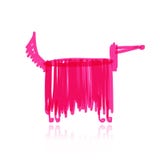 Funny dog pink with long wool for your design Royalty Free Stock Photo Funny dog pink with long wool for your design Royalty Free Stock Photo