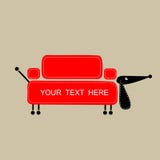 Funny dog with shape of sofa for your design Stock Photo Funny dog with shape of sofa for your design Stock Photo