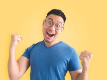 Funny surprised face of Asian man. royalty free stock photos Funny surprised face of Asian man. royalty free stock photos