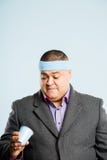 Funny man portrait real people high definition blue background stock photos Funny man portrait real people high definition blue background stock photos