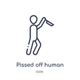 Fuori icona umana lineare dalla raccolta del profilo di sensibilità Linea sottile fuori dal vettore umano isolata su fondo bianco illustrazione di stock Fuori icona umana lineare dalla raccolta del profilo di sensibilità Linea sottile fuori dal vettore umano isolata su fondo bianco illustrazione di stock