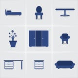Furnniture de los iconos stock de ilustración Furnniture de los iconos stock de ilustración