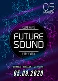 Future sound music party template, dance party flyer, brochure. Night party club creative banner or poster with DJ vector illustration Future sound music party template, dance party flyer, brochure. Night party club creative banner or poster with DJ vector illustration