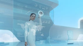 Future technology touchscreen interface. stock image Future technology touchscreen interface. stock image