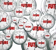 Future Word Clocks Moving Forward Tomorrow Next Progress vector illustration Future Word Clocks Moving Forward Tomorrow Next Progress vector illustration