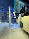 Futuristic electric concept car charging Stock Photography Futuristic electric concept car charging Stock Photography