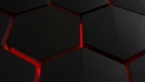Futuristic hexagons on red backlight vector illustration Futuristic hexagons on red backlight vector illustration