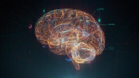 Futuristic human brain interface concept