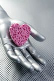 Futuristic love silver valentine heart royalty free stock photography Futuristic love silver valentine heart royalty free stock photography