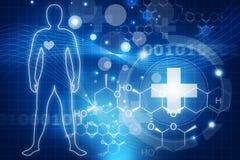 Futuristic medical concept royalty free illustration Futuristic medical concept royalty free illustration