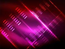 Futuristic neon lights on dark background, digital abstract techno backgrounds vector illustration Futuristic neon lights on dark background, digital abstract techno backgrounds vector illustration