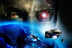 Futuristic world stock illustration Futuristic world stock illustration