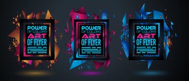 Futuristisch Kader Art Design met Abstracte erachter vormen en dalingen van kleuren royalty-vrije illustratie Futuristisch Kader Art Design met Abstracte erachter vormen en dalingen van kleuren royalty-vrije illustratie
