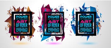 Futuristisch Kader Art Design met Abstracte erachter vormen en dalingen van kleuren vector illustratie Futuristisch Kader Art Design met Abstracte erachter vormen en dalingen van kleuren vector illustratie